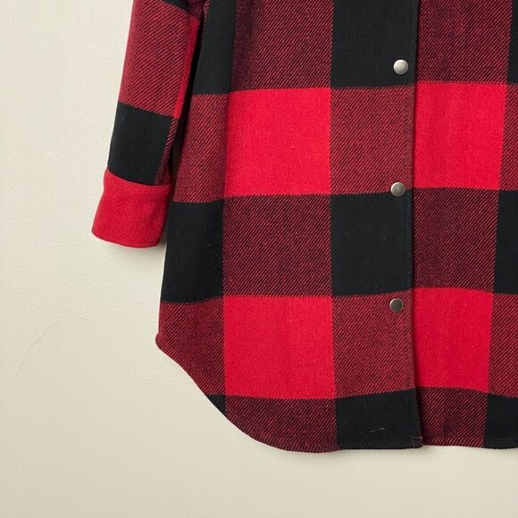 BB Dakota Olive Buffalo Plaid Wool Blend Jacket - Picture 8 of 13